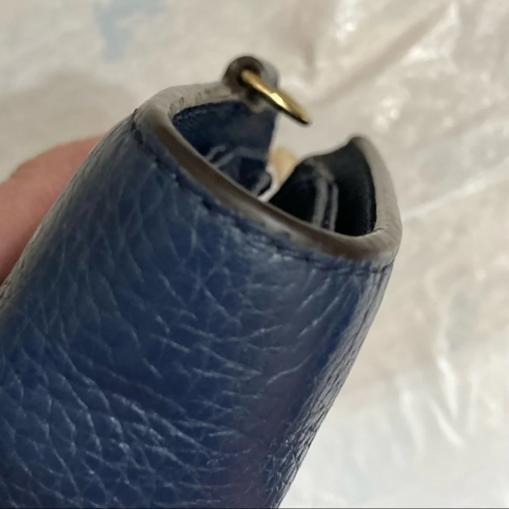 Michael kors blue leather wallet